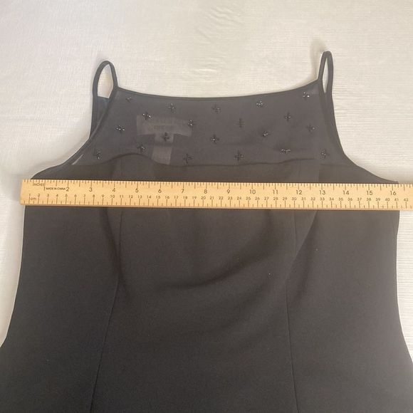 Jones New York Dress Black Beaded Embellishment Bodice Cocktail Dress - Picture 11 of 15